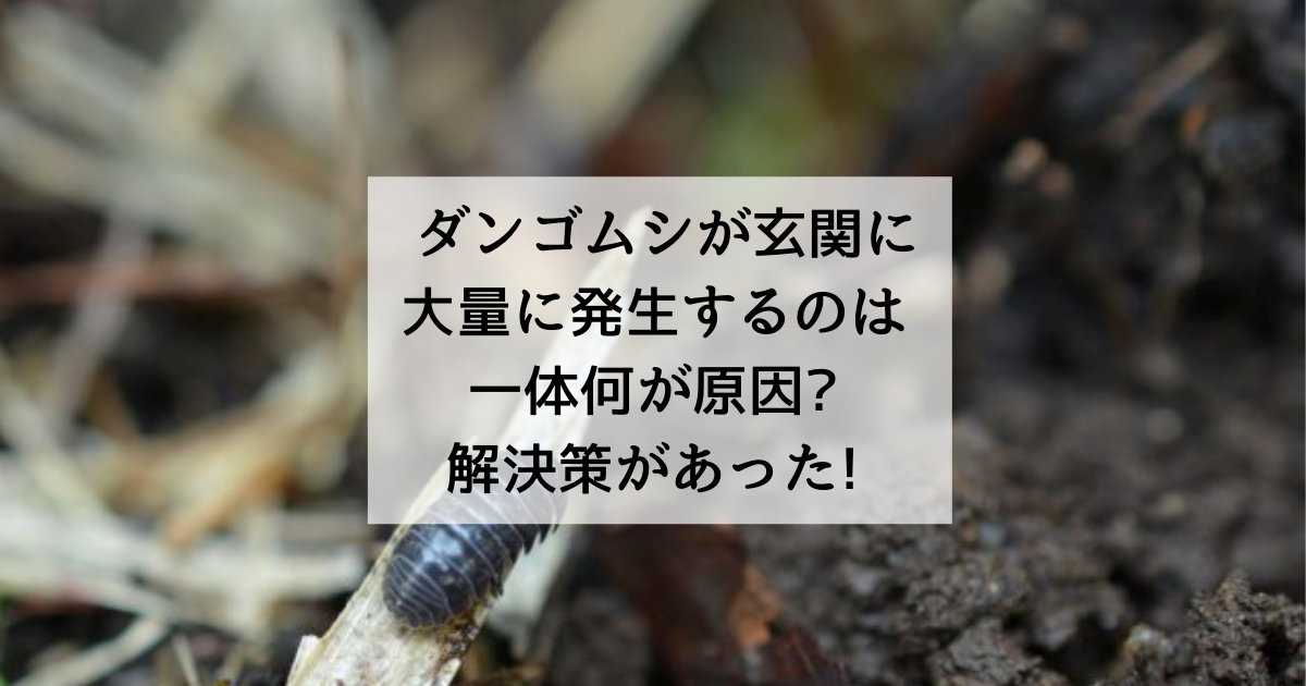 ダンゴムシが玄関に大量に発生するのは一体何が原因 解決策があった 駆除専門業者プロープル