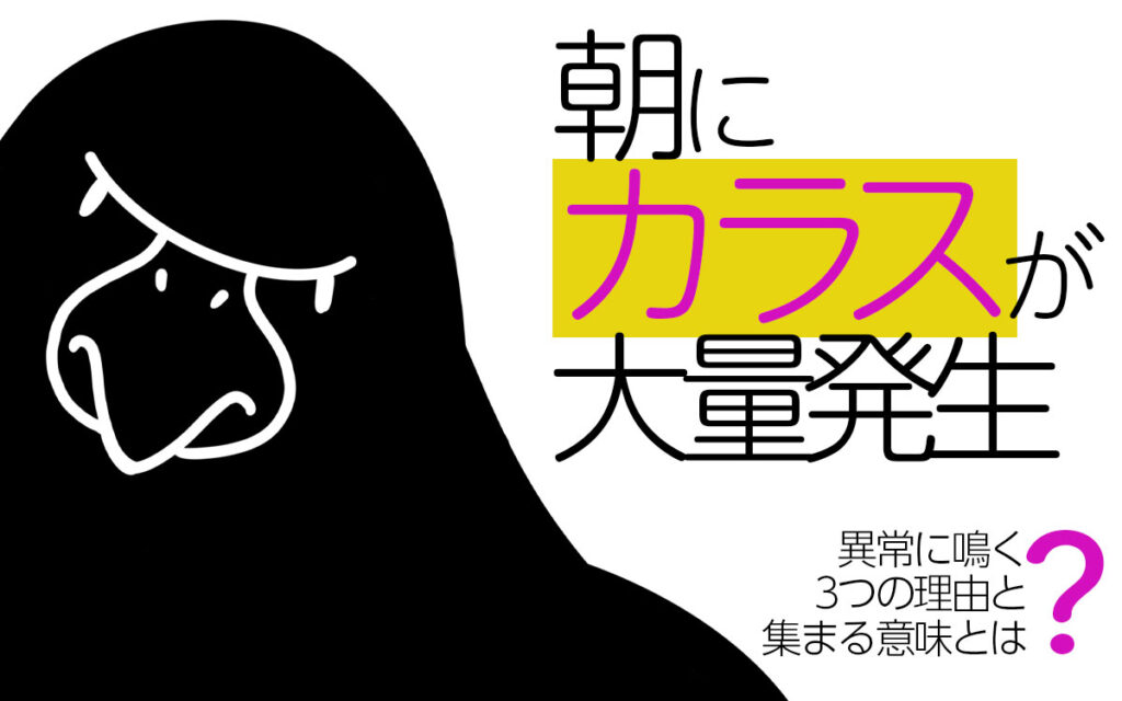 【朝にカラスが大量発生】異常に鳴く3つの理由と集まるその意味とは？