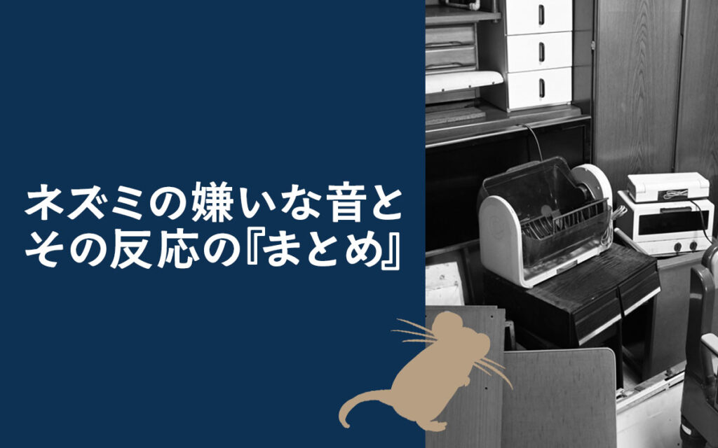ネズミの嫌いな音とその音を聞いたときのネズミの反応のまとめ